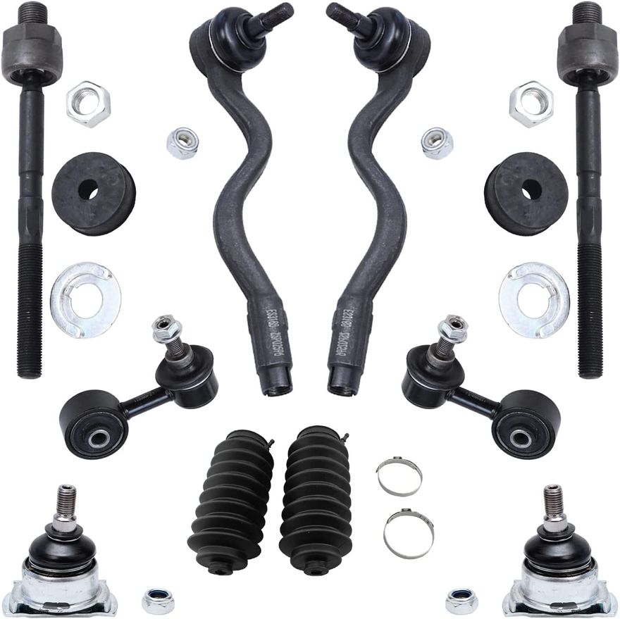 1997 BMW Z3 10pc Front Lower Ball Joints Sway Bar Links Tie Rods