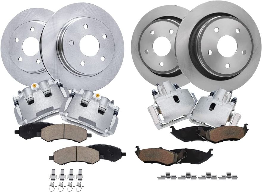 Main Image - Front Rear Rotors Calipers Pads