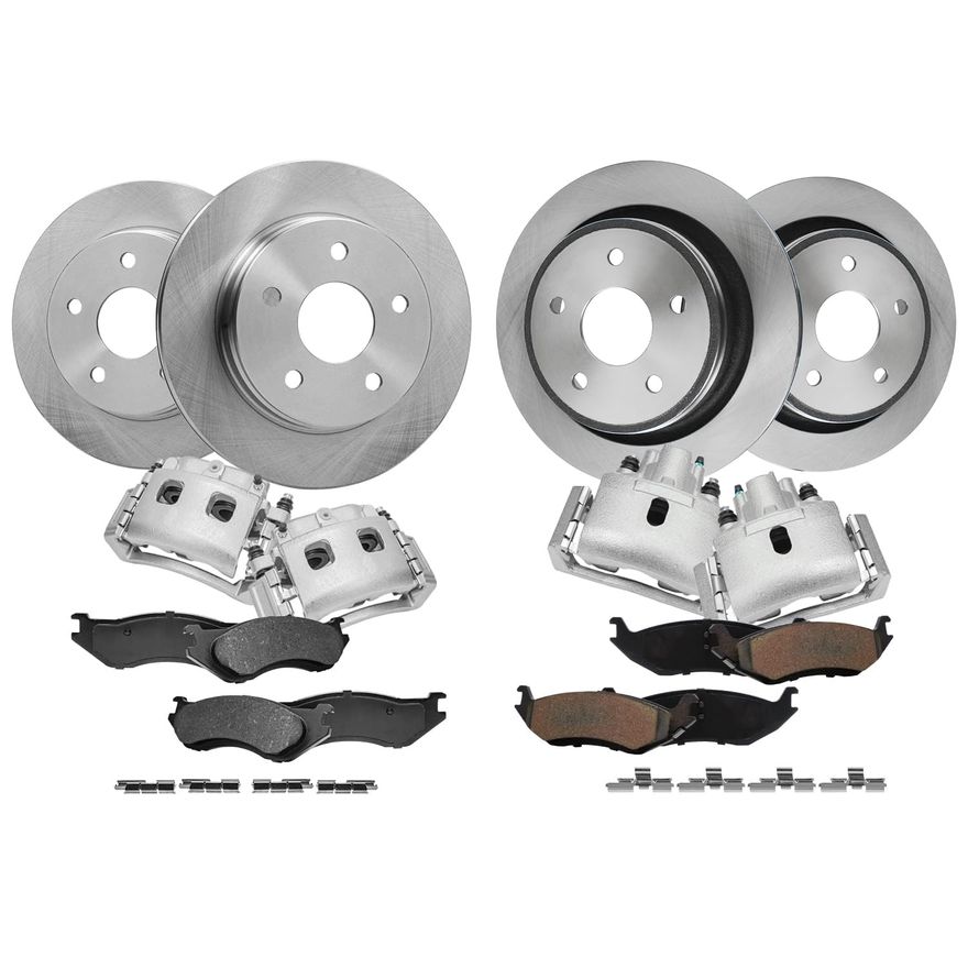 Main Image - Front Rear Rotors Calipers Pads