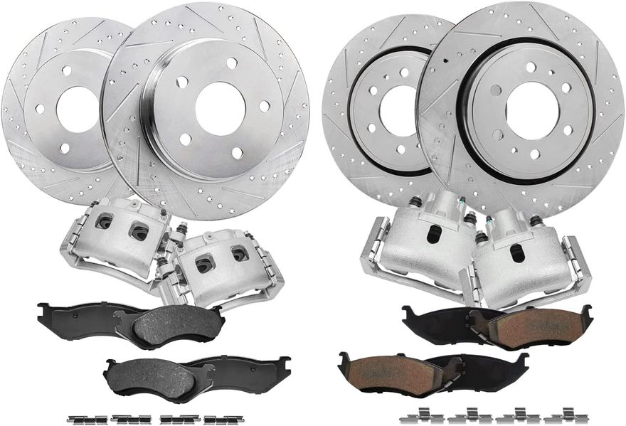 Main Image - Front Rear Rotors Calipers Pads