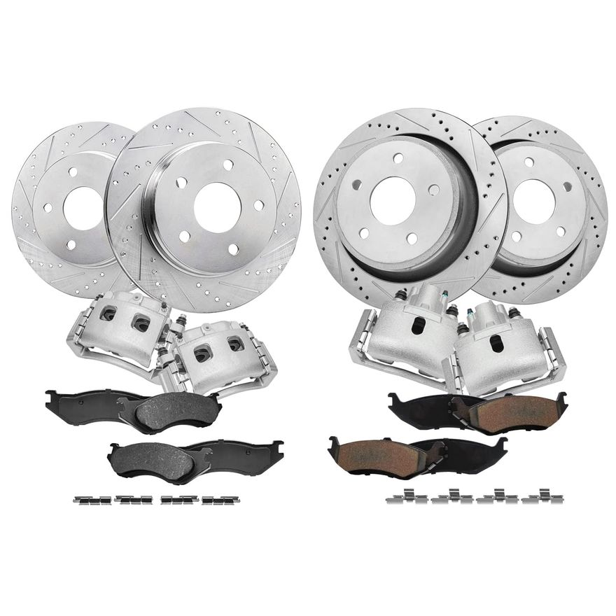 Main Image - Front Rear Rotors Calipers Pads