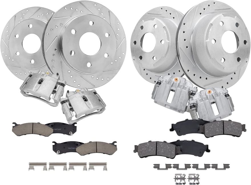 Main Image - Front Rear Rotors Calipers Pads