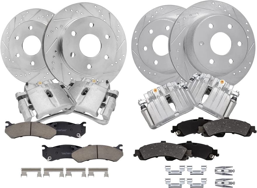 Main Image - Front Rear Rotors Calipers Pads