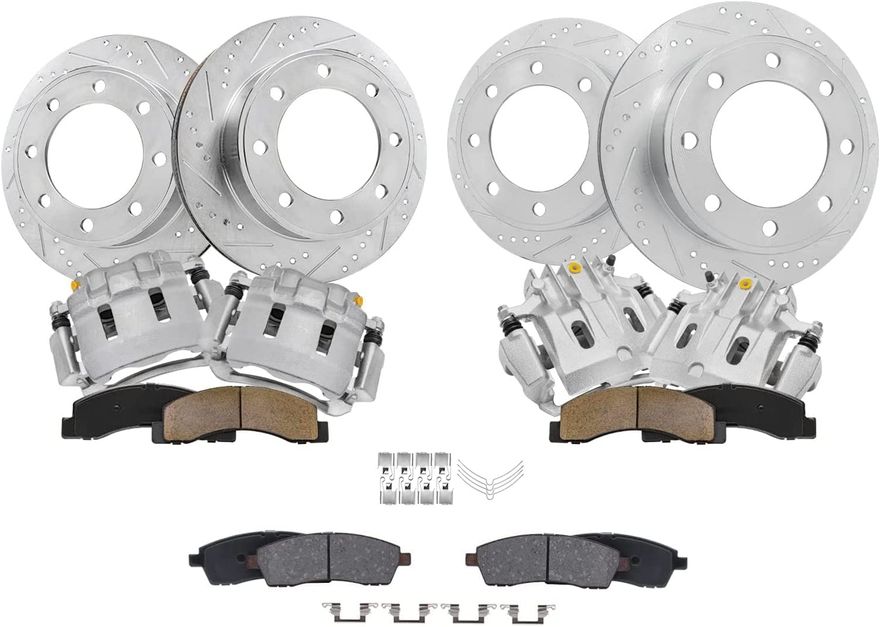 Main Image - Front Rear Rotors Calipers Pads