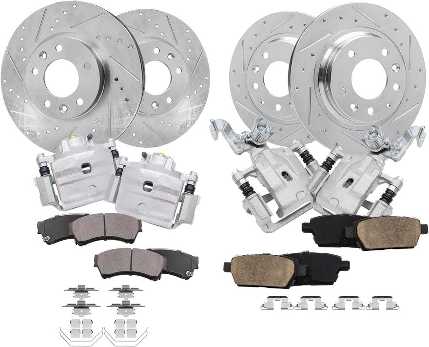 Main Image - Front Rear Rotors Calipers Pads