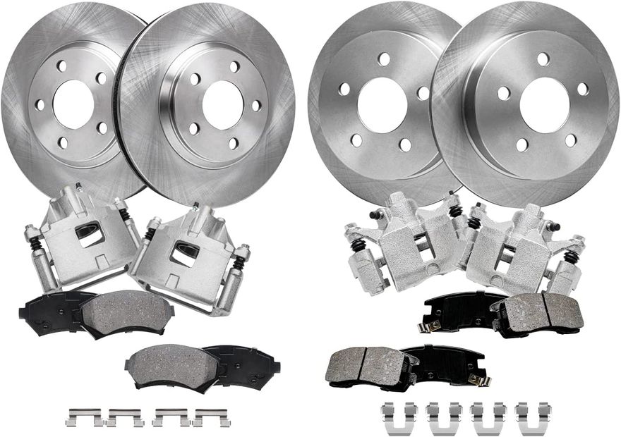 Main Image - Front Rear Rotors Calipers Pads