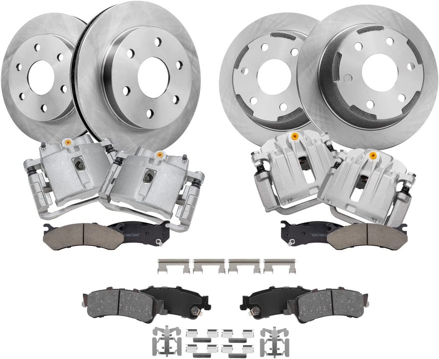 Main Image - Front Rear Rotors Calipers Pads