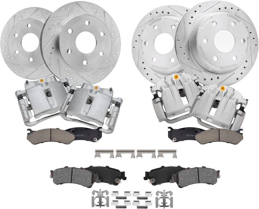 Main Image - Front Rear Rotors Calipers Pads