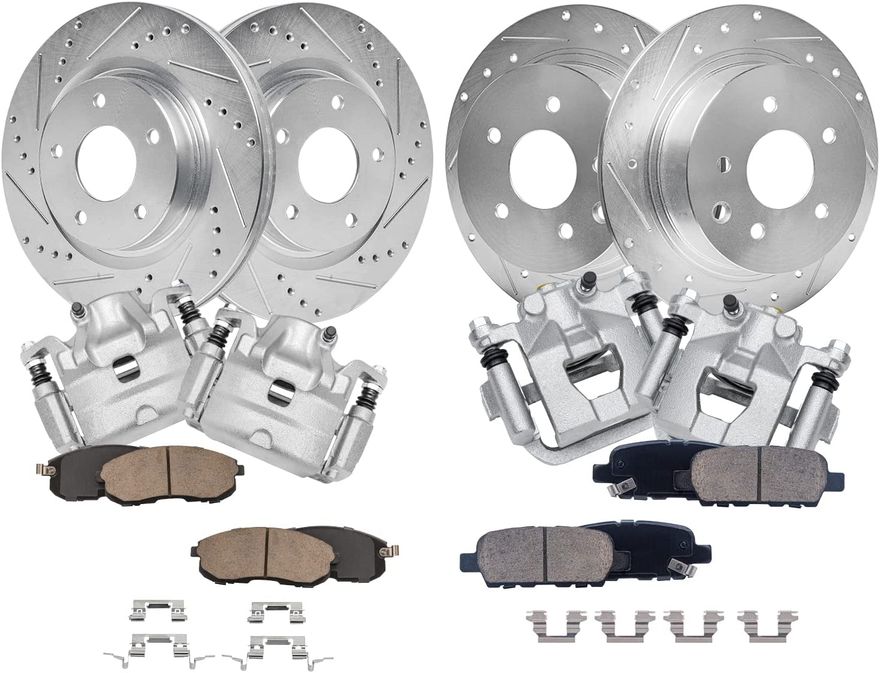 Main Image - Front Rear Rotors Calipers Pads