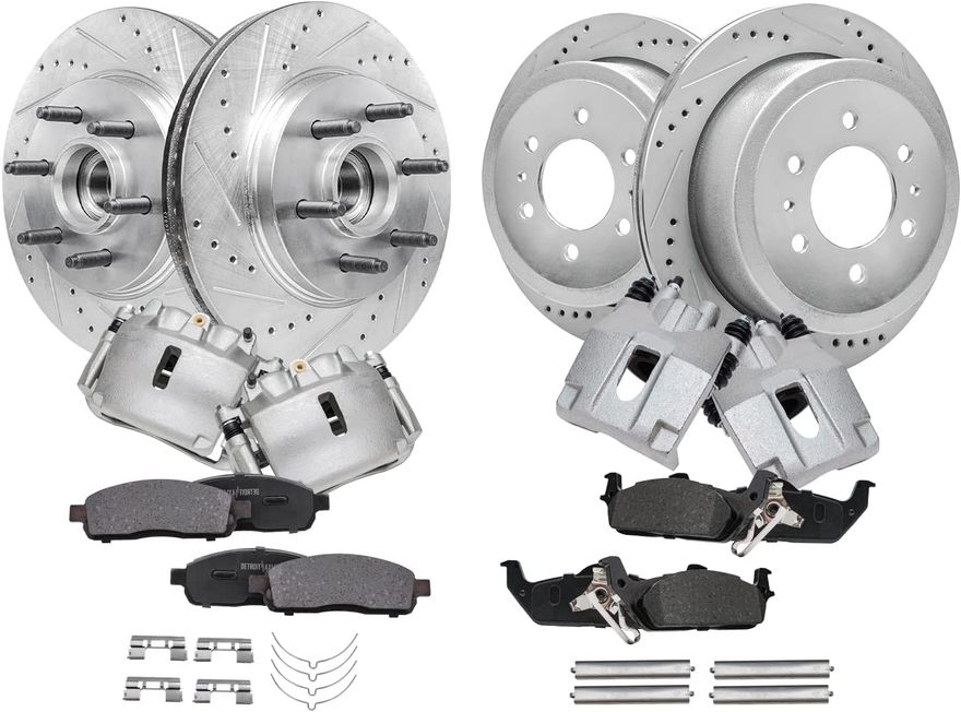 Main Image - Front Rear Rotors Calipers Pads