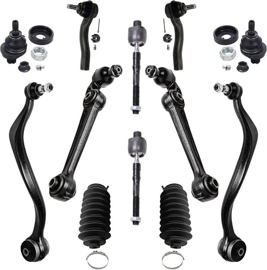 12pc Front Lower Forward Rearward Control Arms Ball Joints Suspension Kit
