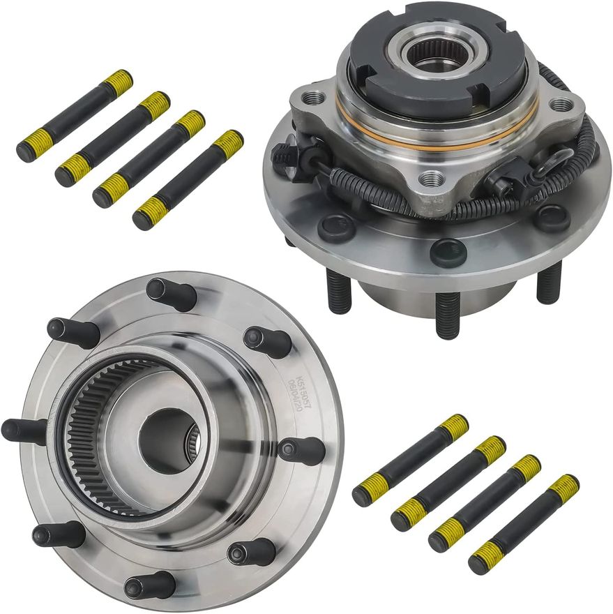 Detroit Axle Front Wheel Hub Bearings + Sway Bar Kit For Saab 9-3 & 9-3X (2003–2011)