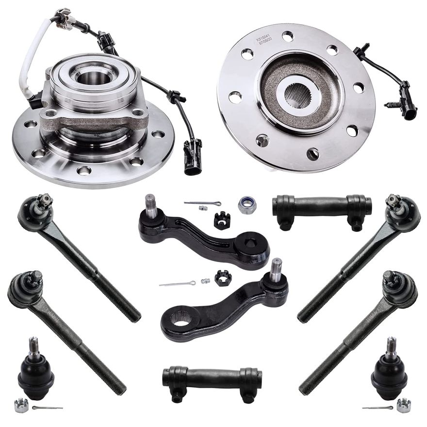 5-Piece Rack & Pinion Kit With Hubs & Tie Rods For Chevy Silverado GMC Sierra 1500 RWD 1999-2007