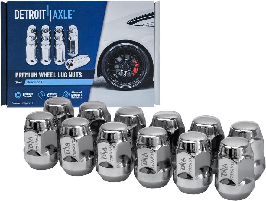 Chrome Wheel Lug Nut - 1709CHx12