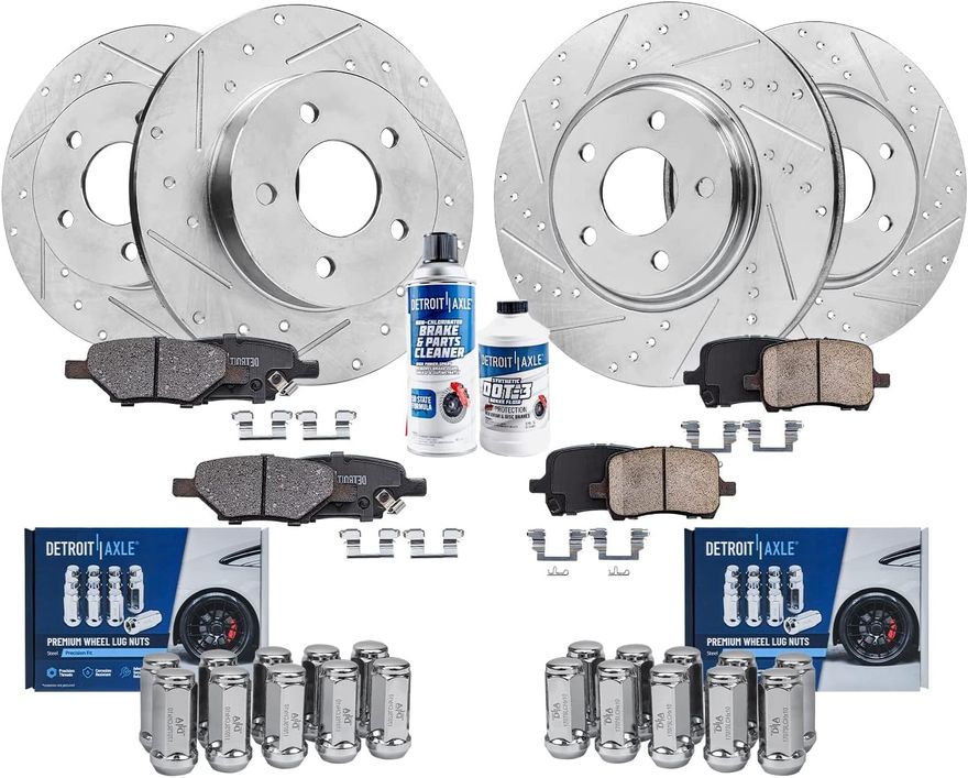 Main Image - Front & Rear Drilled Rotors Pads