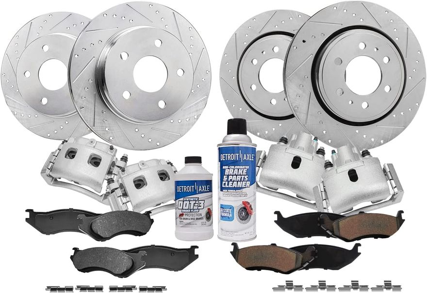 Main Image - Front Rear Rotors Calipers Pads