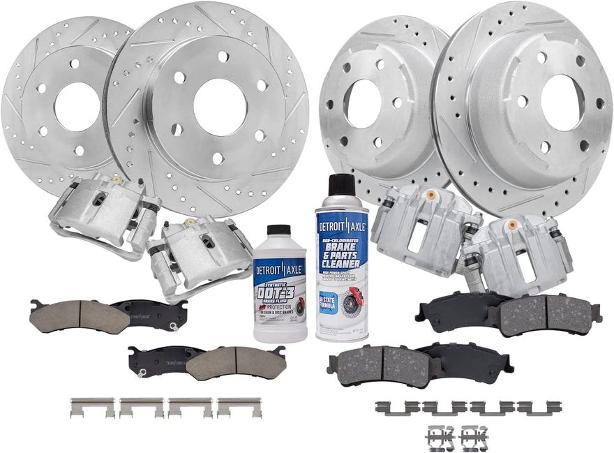 Main Image - Front Rear Rotors Calipers Pads