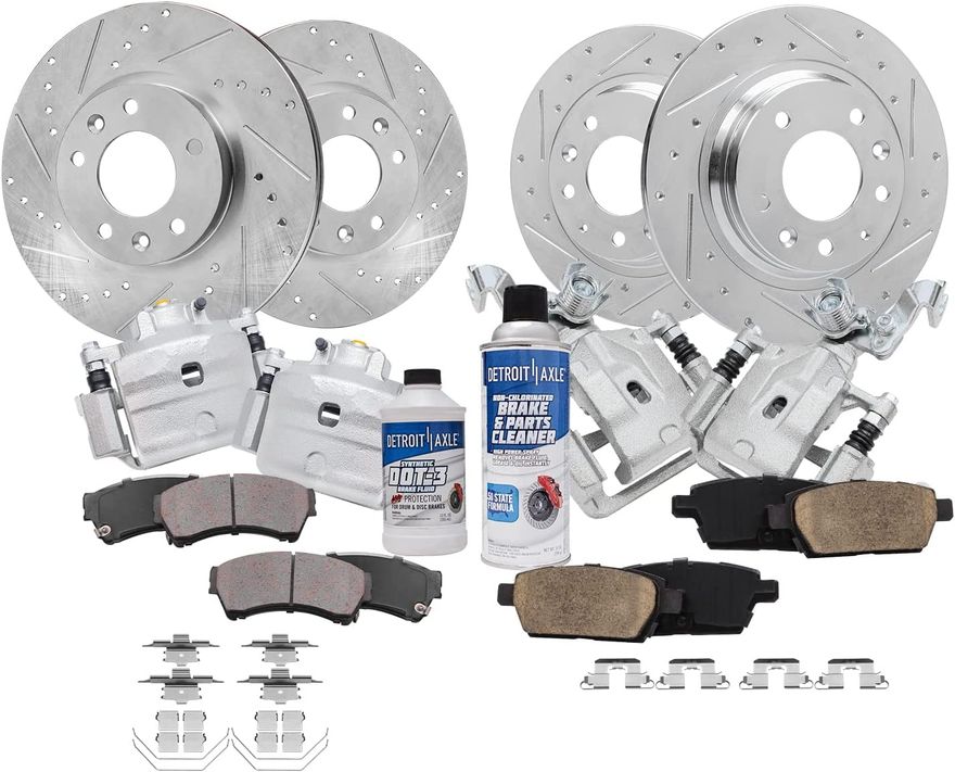 Main Image - Front Rear Rotors Calipers Pads