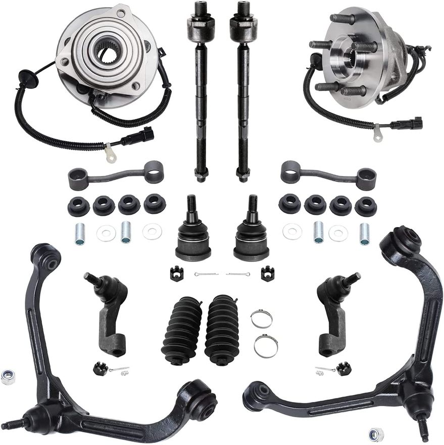 2006 Jeep Liberty 14pc Front Upper Control Arms Wheel Hub and Bearings ...