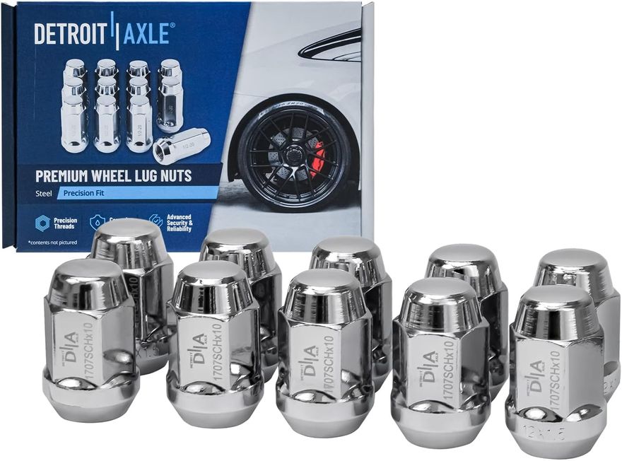 Chrome Wheel Lug Nut - 1707SCHx10