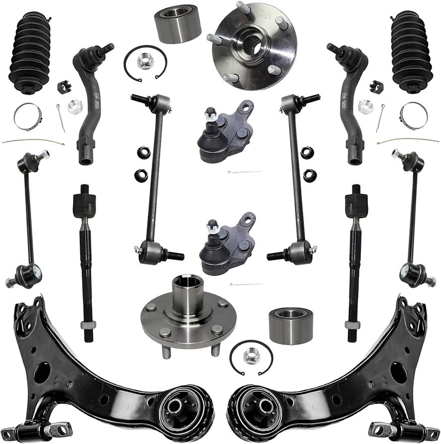 2003 Lexus ES300 16pc Front Lower Control Arms Wheel Hub and Bearings ...