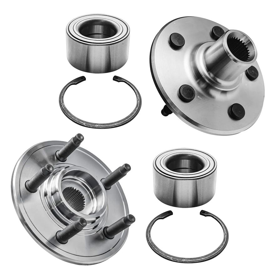 Rear Wheel Hub and Bearings - 521000 x2