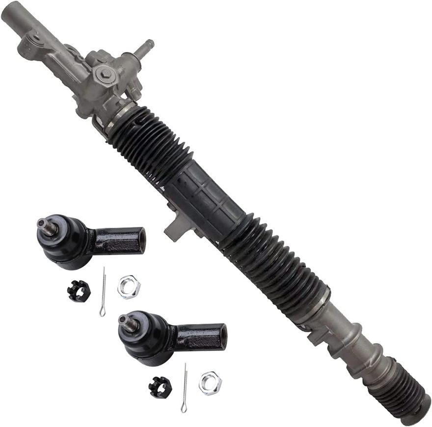 Front Power Steering Rack and Pinion Outer Tie Rods Suspension Kit
