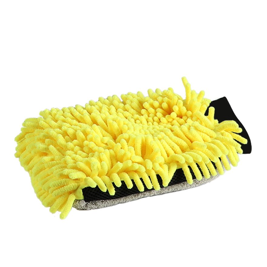 7.09'' x 9.84'' 3-Way Premium Chenille Wash Mitt - CWG002