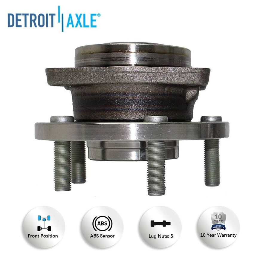 Detroit Axle Front CV Axles Set For Dodge Avenger, Journey, Chrysler 200 - 2 Piece Replacement
