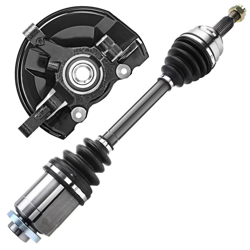 2010 Jeep Patriot Front Passenger Side CV Axle Steering Knuckle and