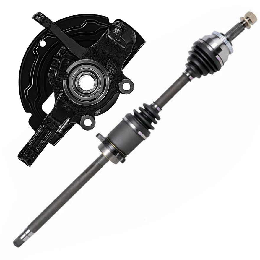 2006 Nissan Maxima Front Passenger Side CV Axle Steering Knuckle and