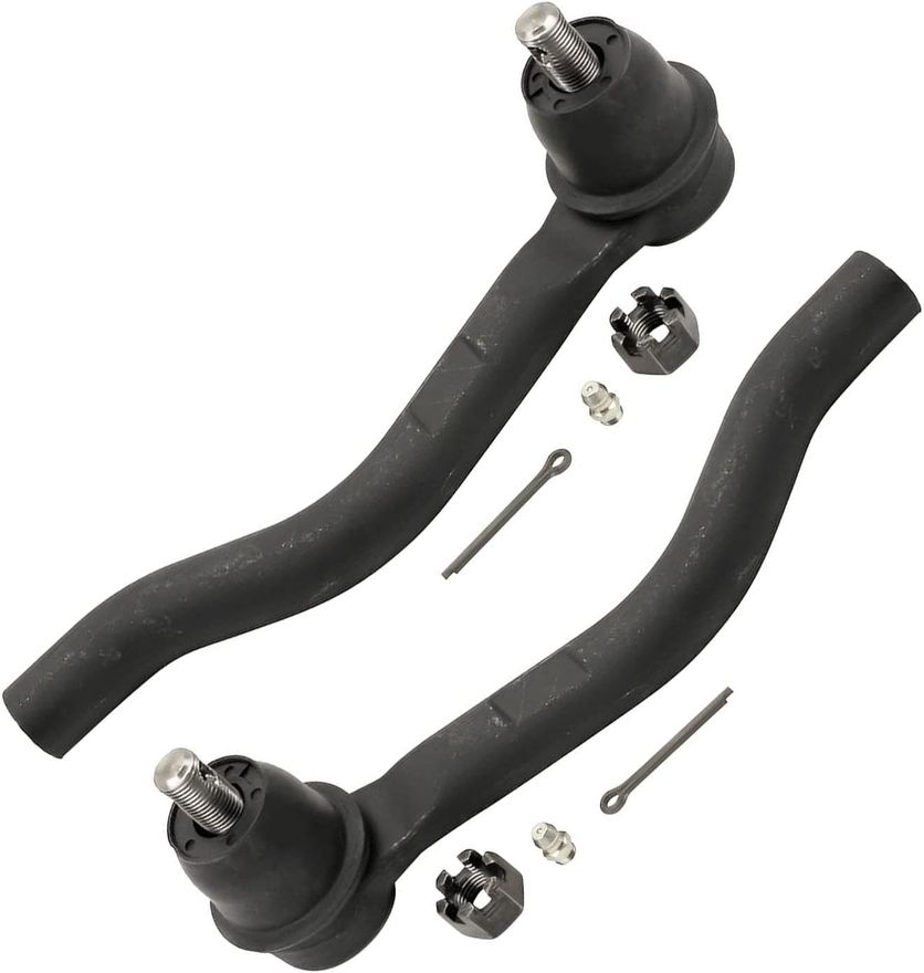 Front Power Steering Rack and Pinion Outer Tie Rods Suspension Kit