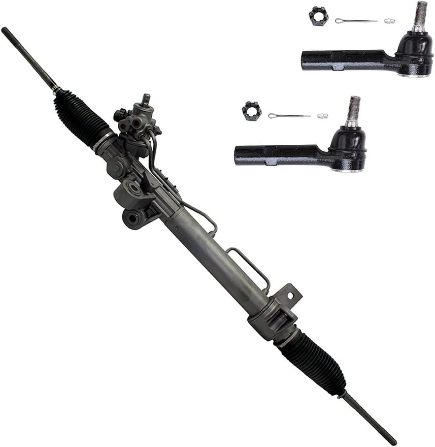 Front Power Steering Rack and Pinion Outer Tie Rods Suspension Kit