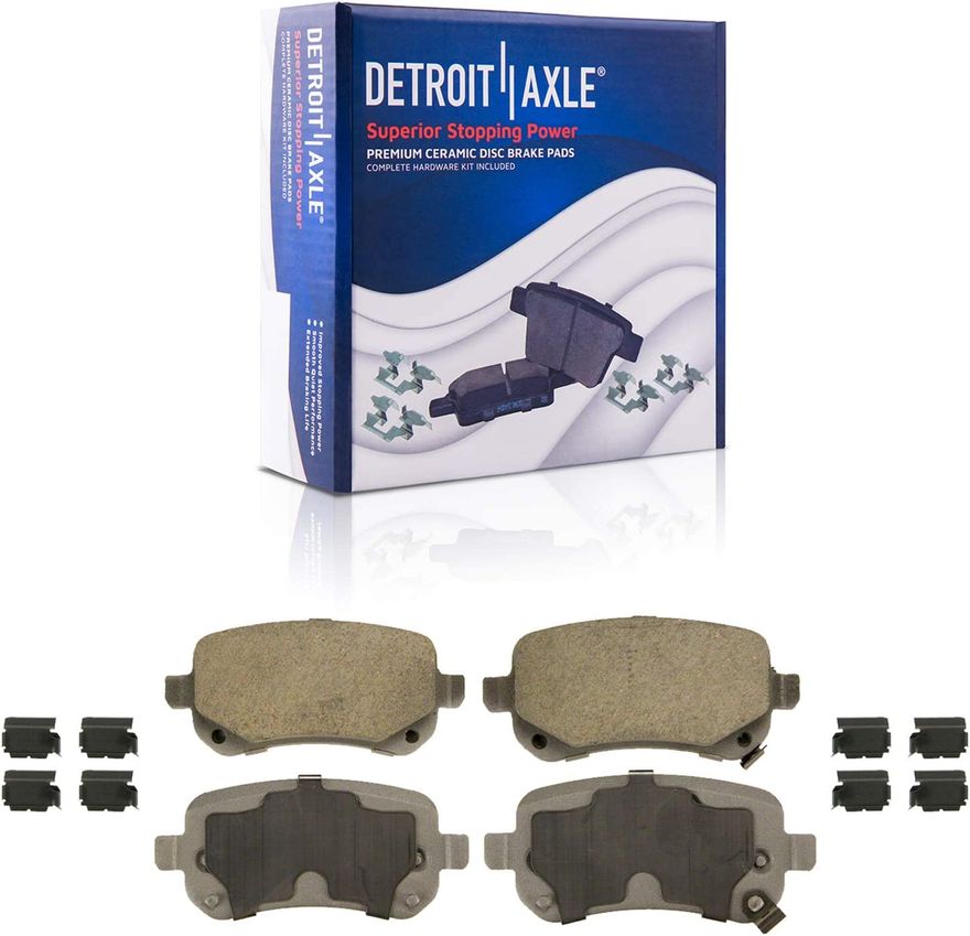 8pc Front & Rear Drilled Slotted Rotors and Ceramic Brake Pads Kit