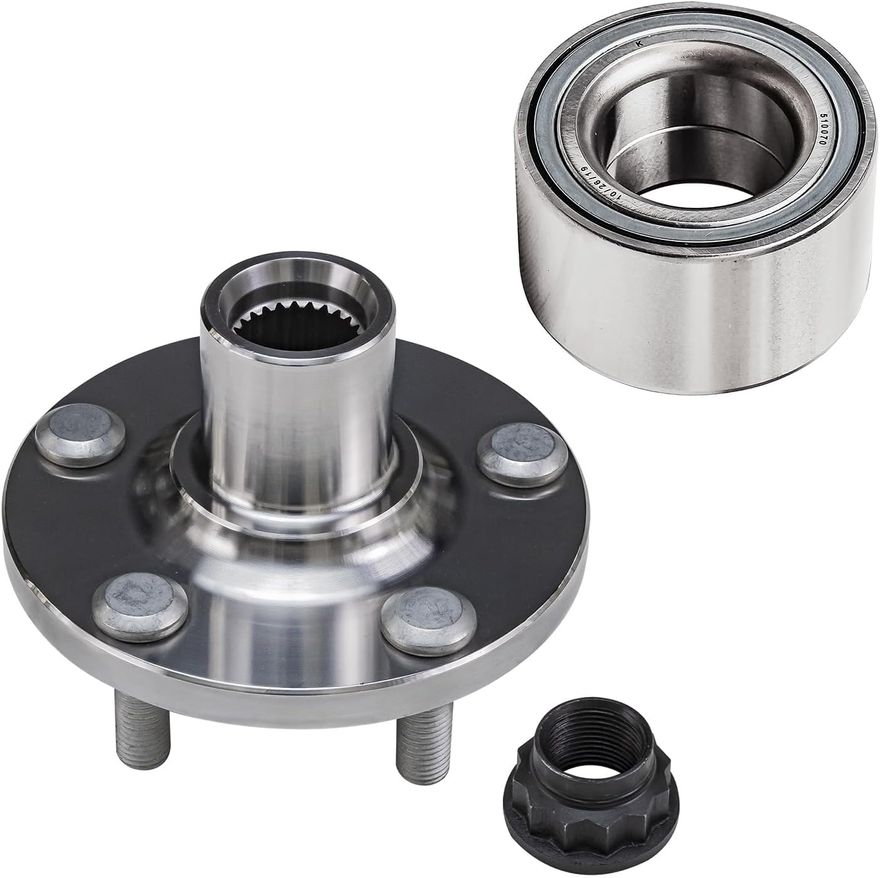 Front Wheel Hub and Bearing - BR930598K x2