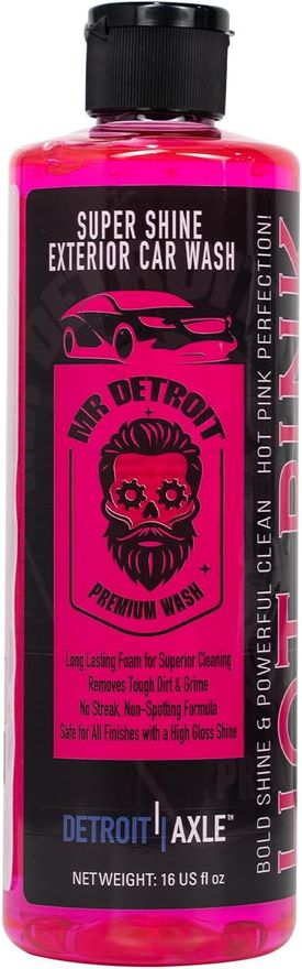 Hot Pink Exterior Car Wash Soap 16oz Bottle with Flip Cap - DACW03