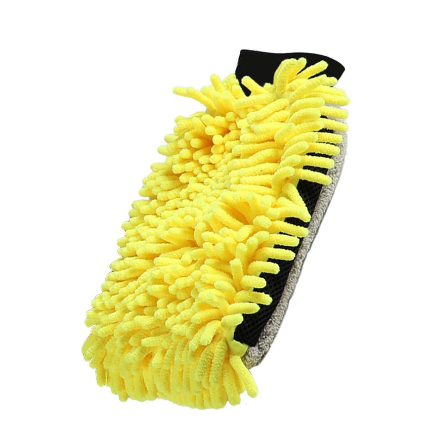 7.09'' x 9.84'' 3-Way Premium Chenille Wash Mitt - CWG002