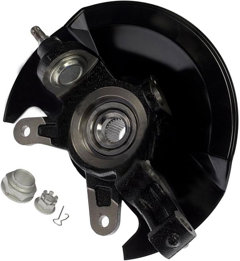 2003 Honda Civic Front Passenger Side Steering Knuckle and Wheel 