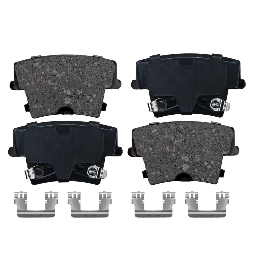 Rear Brake Pads w/Clip - P-1057 x2