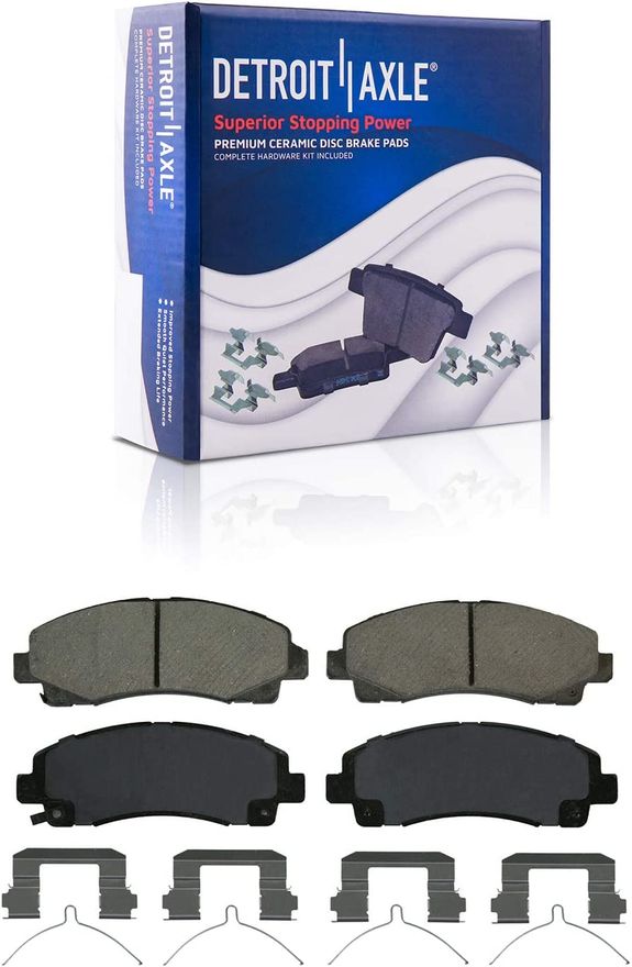 APF Ceramic Brake Pads Set For 2009-2014 Acura TL - Front & Rear, Low Dust