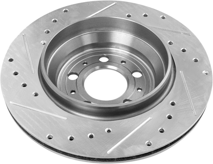 Front Drilled Disc Brake Rotor - S-34357 x2