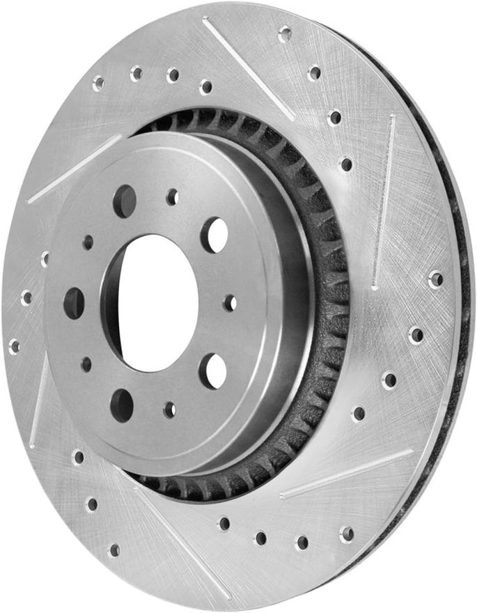 Front Drilled Disc Brake Rotor - S-34357 x2