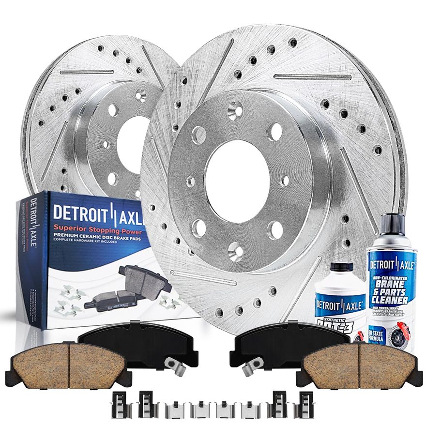 Main Image - Front Drilled Rotors Brake Pads