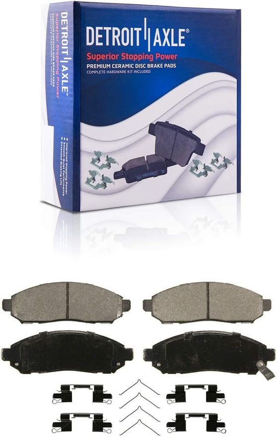 6pc Front Drilled Slotted Rotors and Ceramic Brake Pads Kit