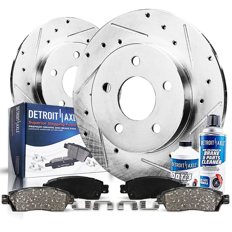 Main Image - Rear Drilled Rotors Brake Pads