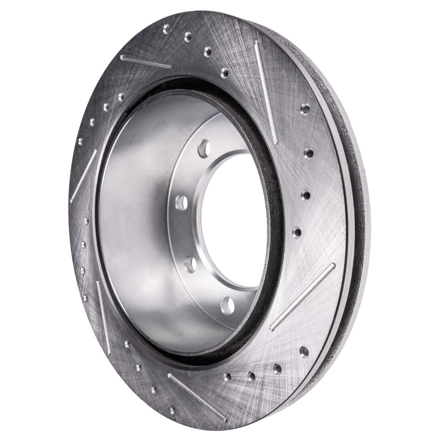 Rear Drilled Disc Brake Rotor - S-55055 x2