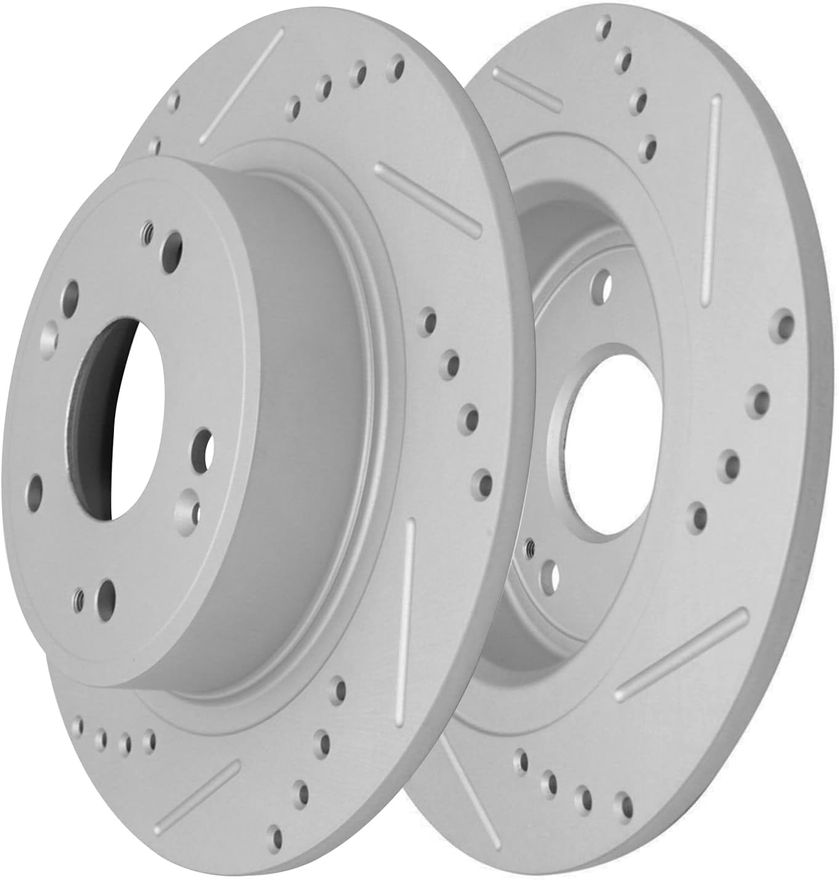 Front Drilled Disc Brake Rotor - S-800040 x2