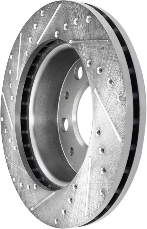 Front Drilled Disc Brake Rotor - S-800050 x2