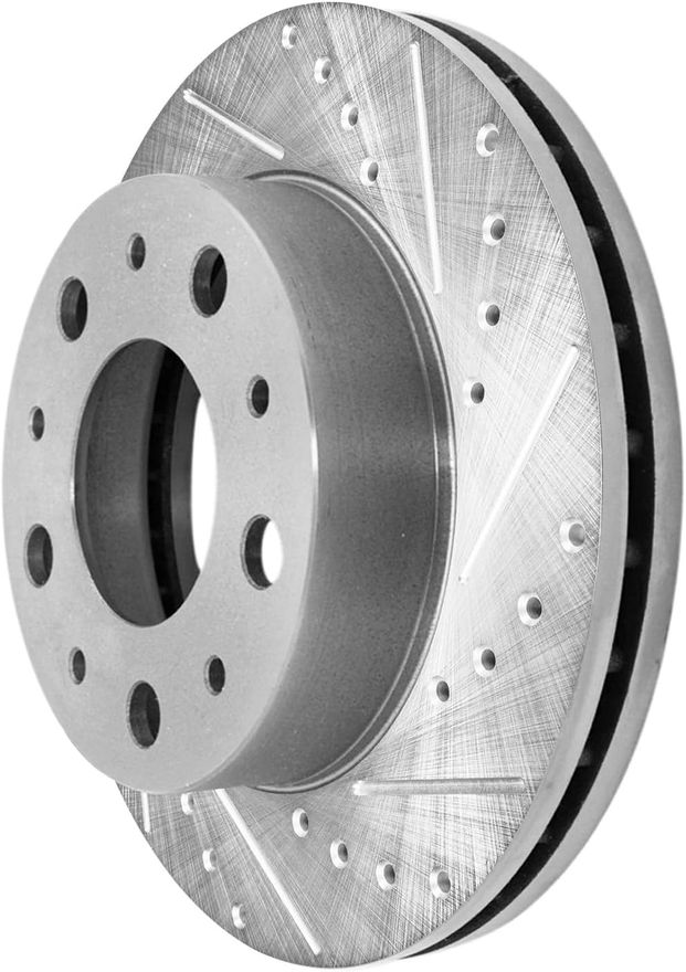 Front Drilled Disc Brake Rotor - S-800050 x2