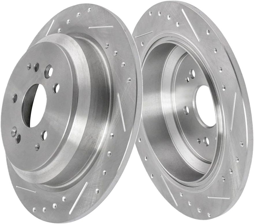 Rear Drilled Disc Brake Rotor - S-800054 x2